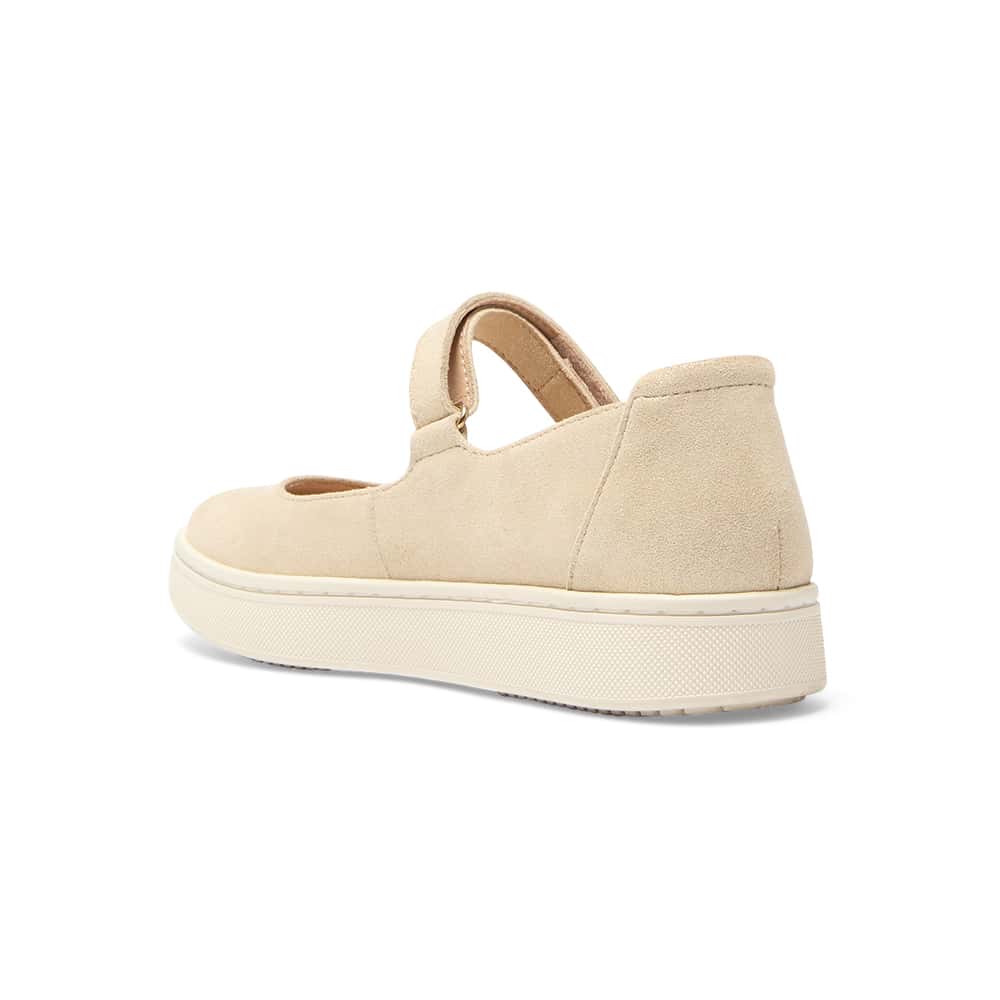 Albany Flat in Gold Metallic Suede Suede