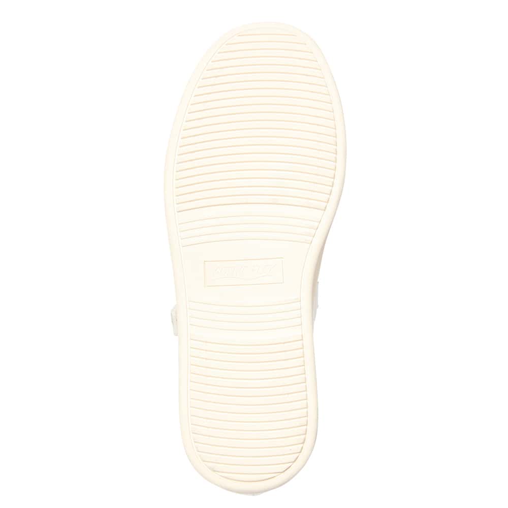 Albany Ballet Flat in White Leather