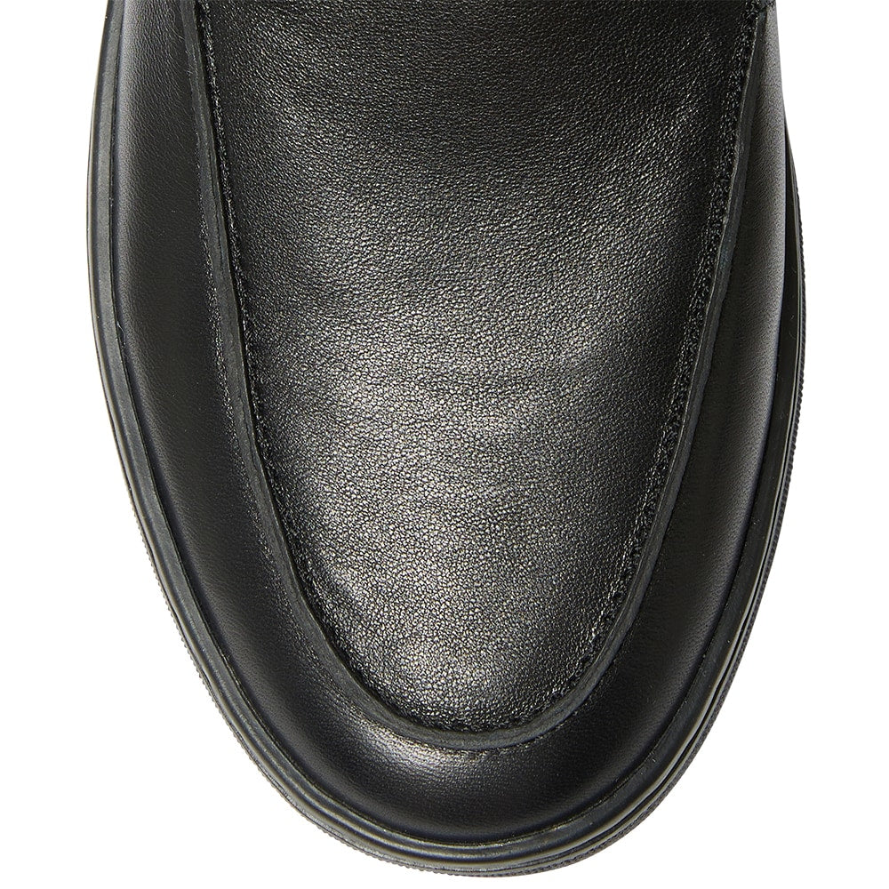 Angus Loafer in Black On Black Leather