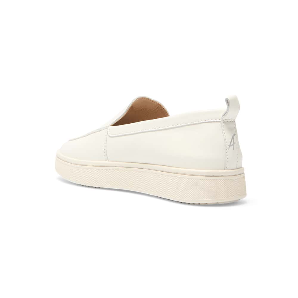 Angus Loafer in White Leather