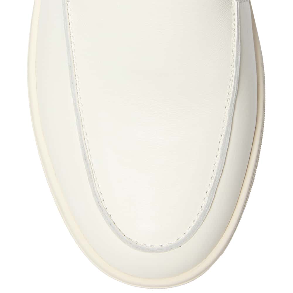 Angus Loafer in White Leather