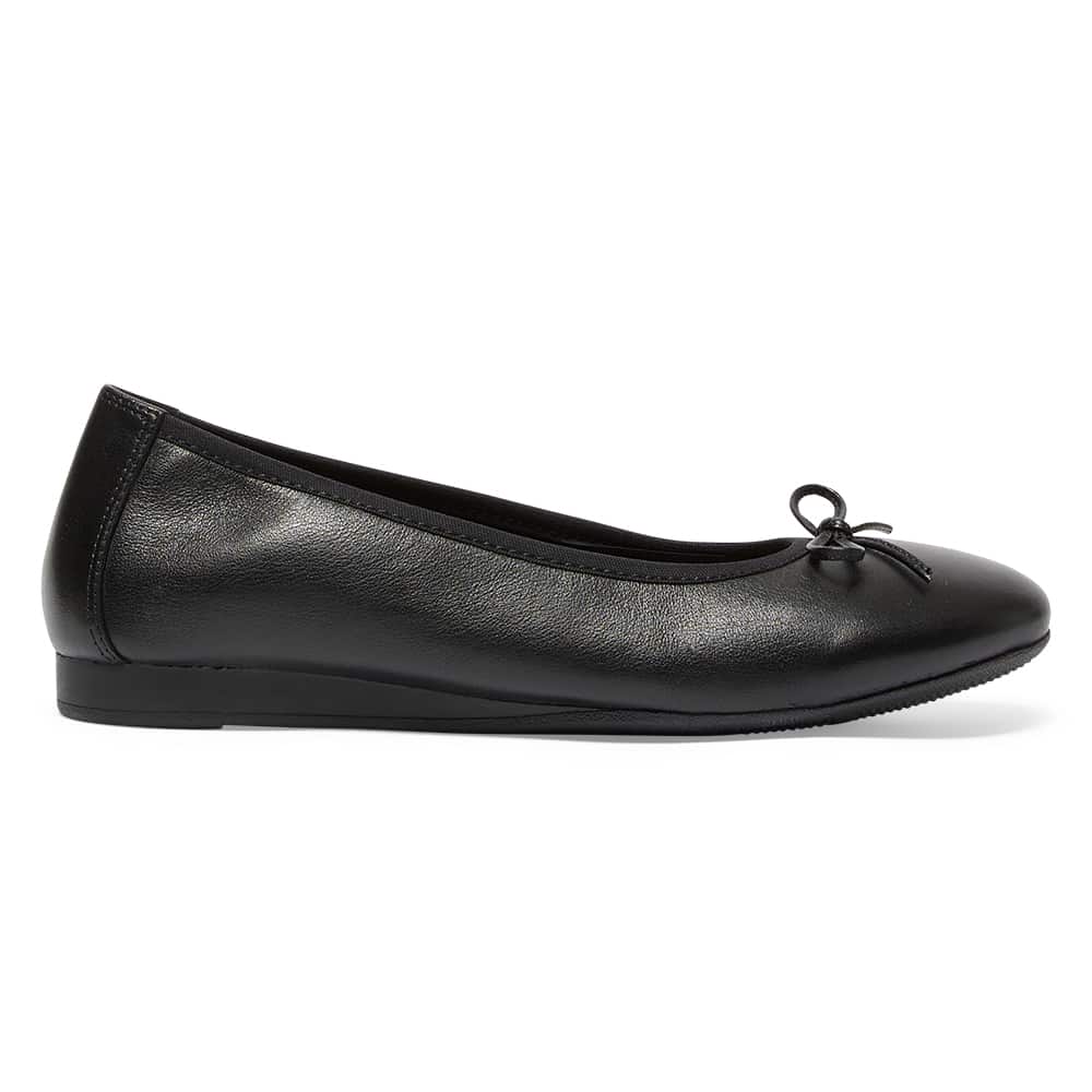 Belamy Ballet Flat in Black Leather