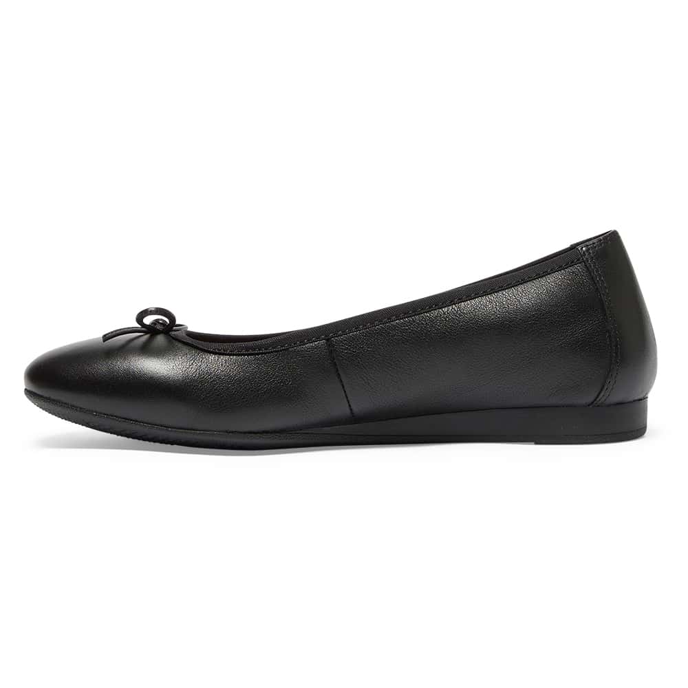 Belamy Ballet Flat in Black Leather