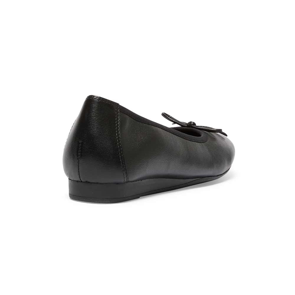 Belamy Ballet Flat in Black Leather