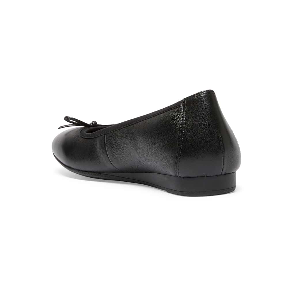 Belamy Ballet Flat in Black Leather