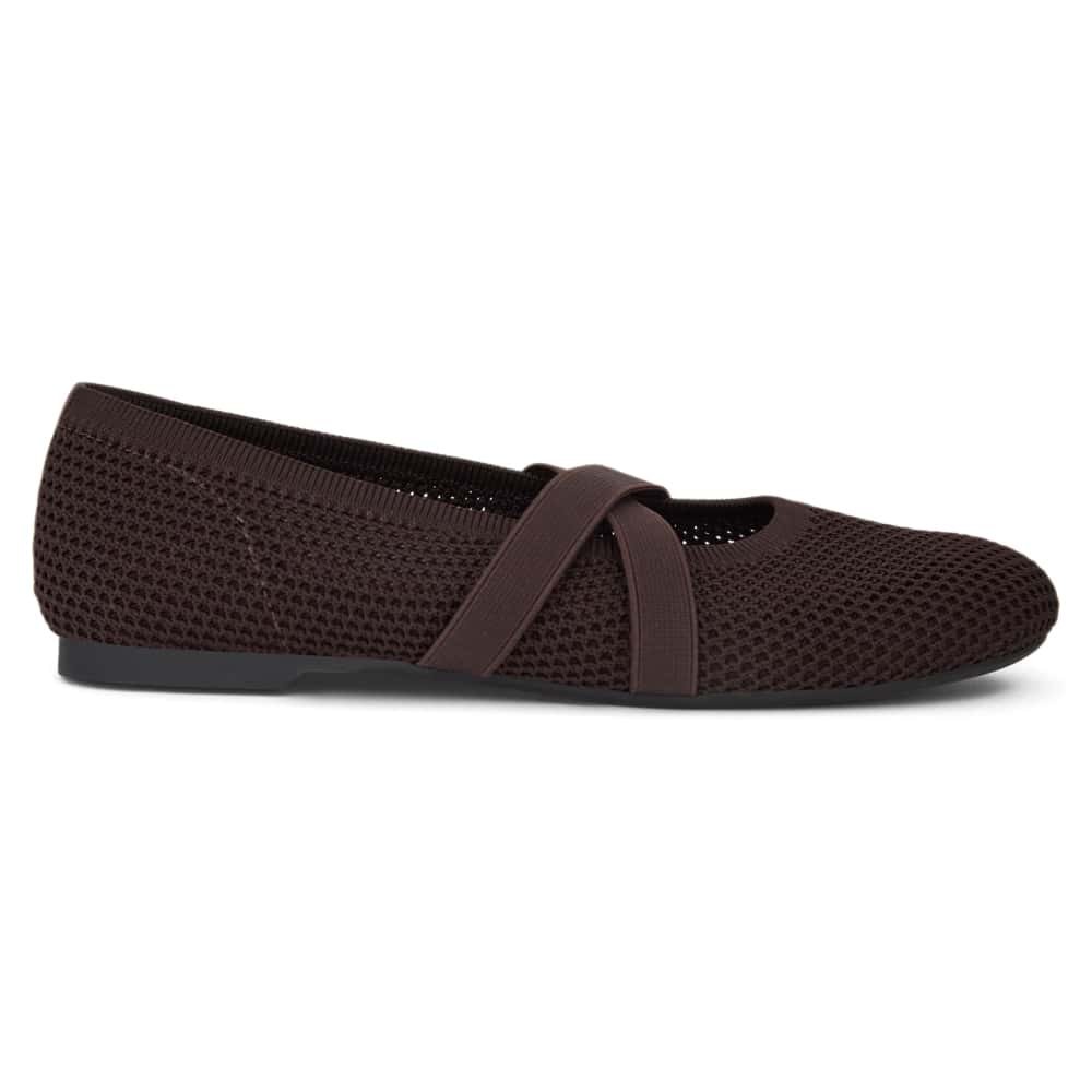 Danny Ballet Flat in Chocolate Knit