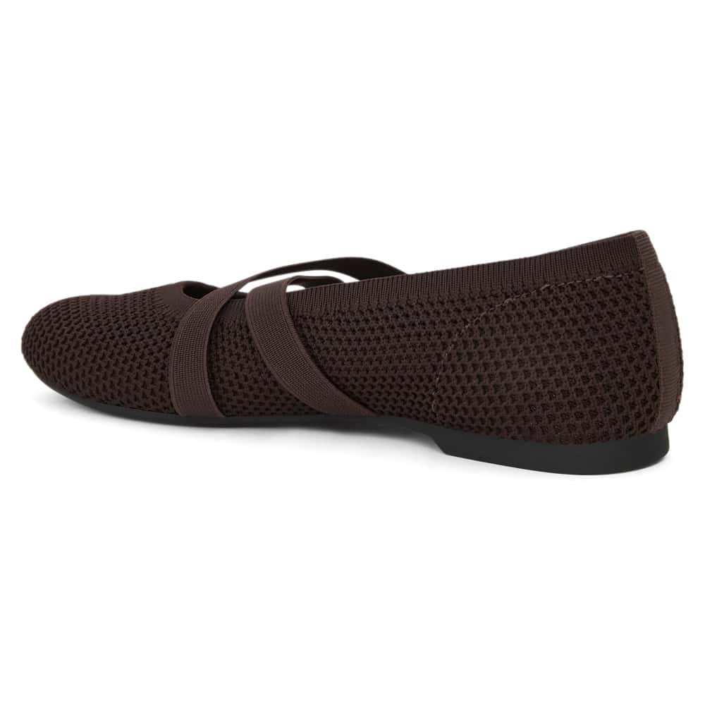 Danny Ballet Flat in Chocolate Knit