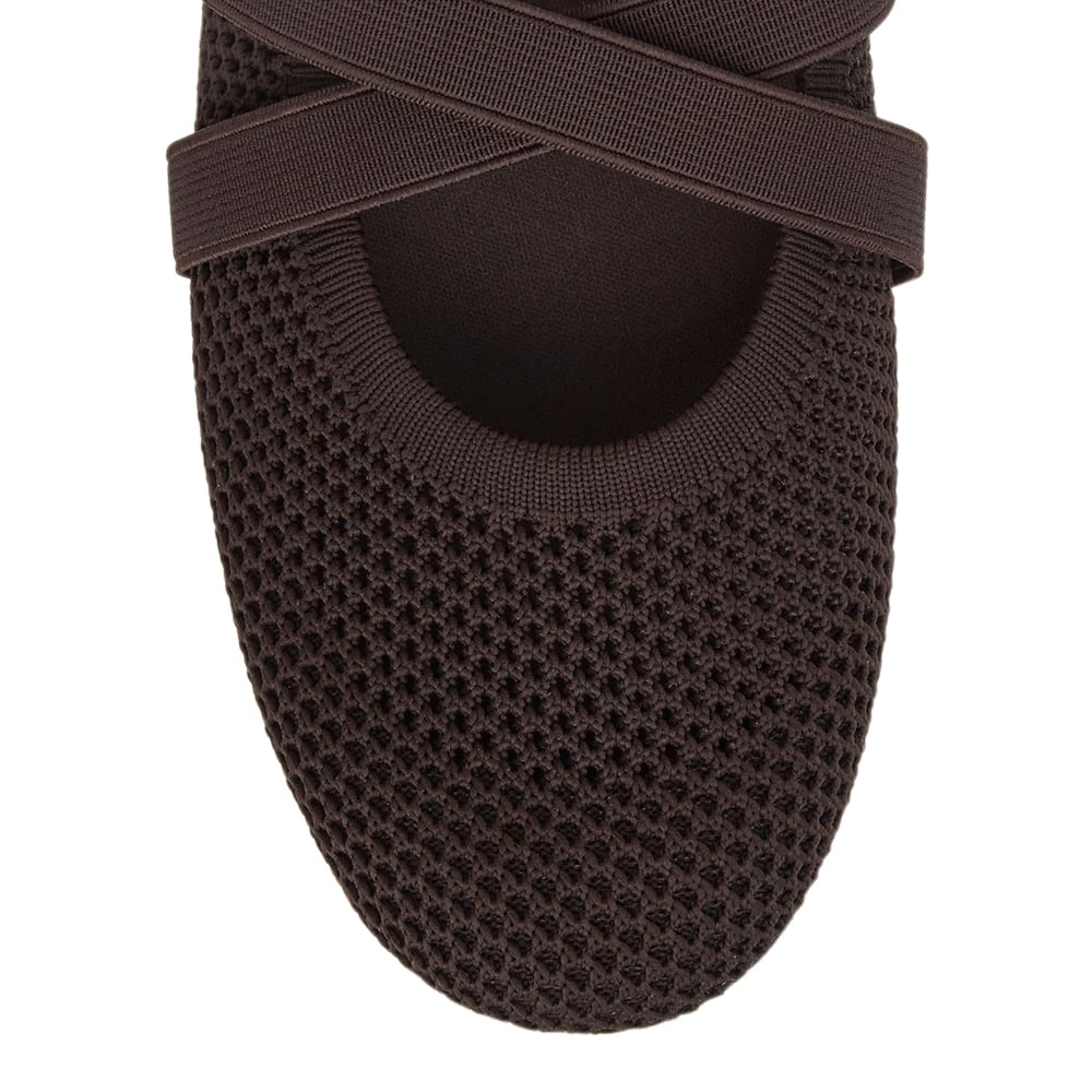 Danny Ballet Flat in Chocolate Knit