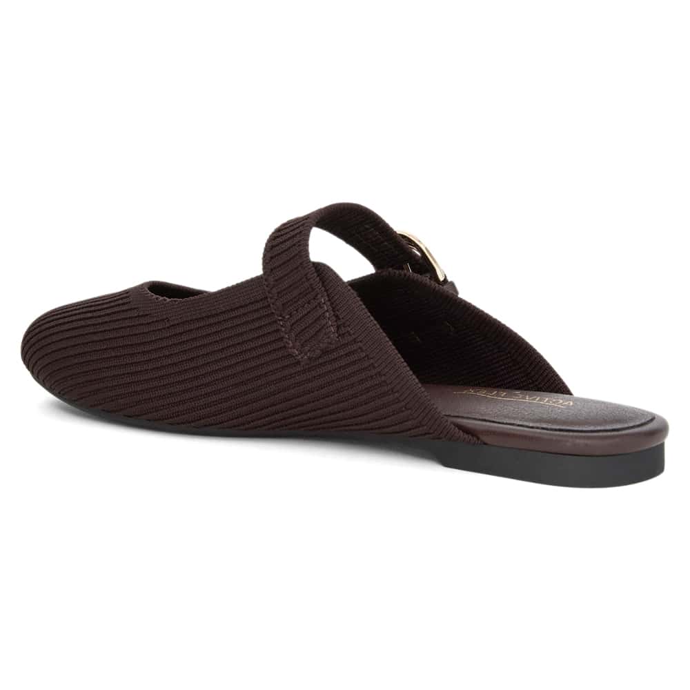 Della Ballet Flat in Chocolate Knit