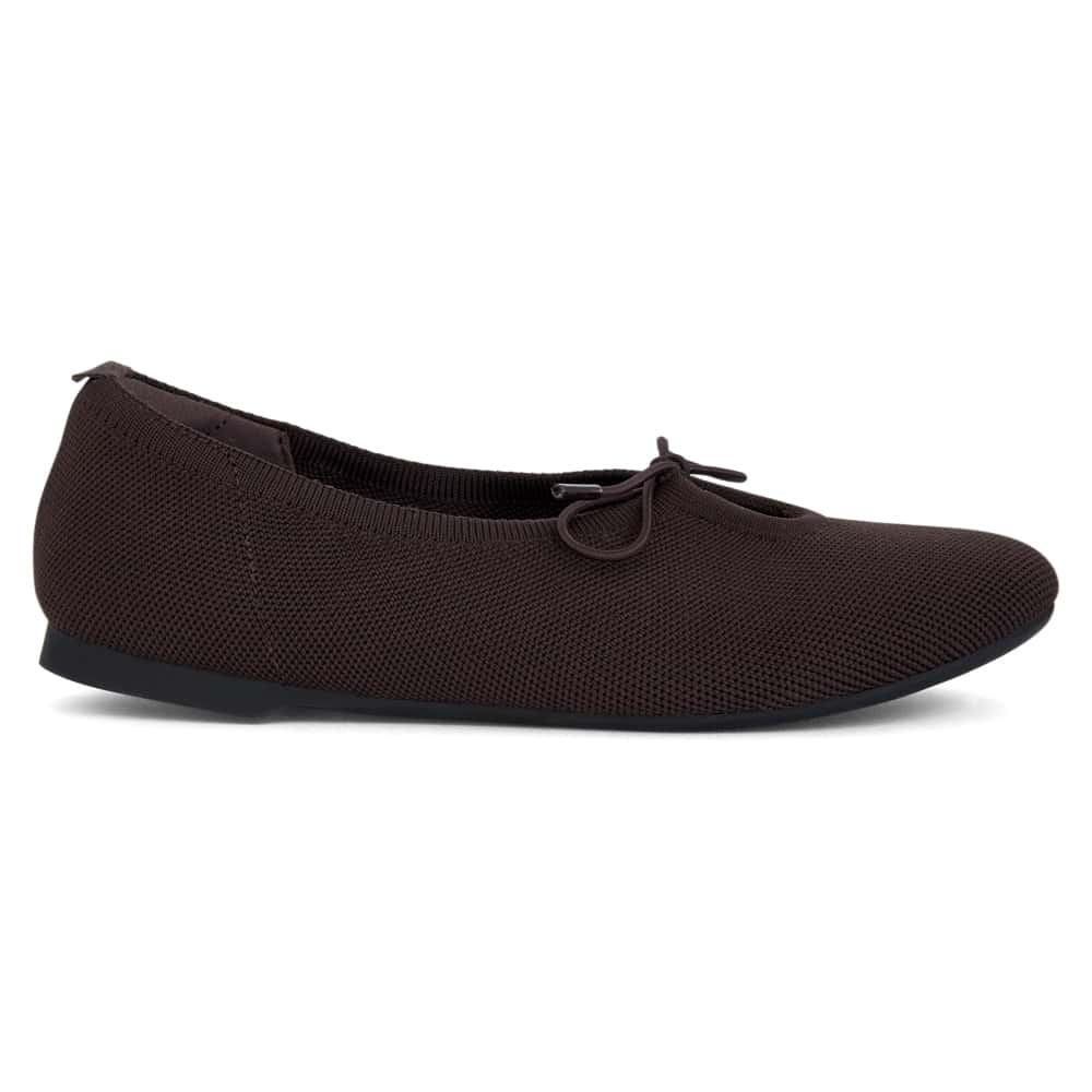 Dimity Ballet Flat in Chocolate Knit