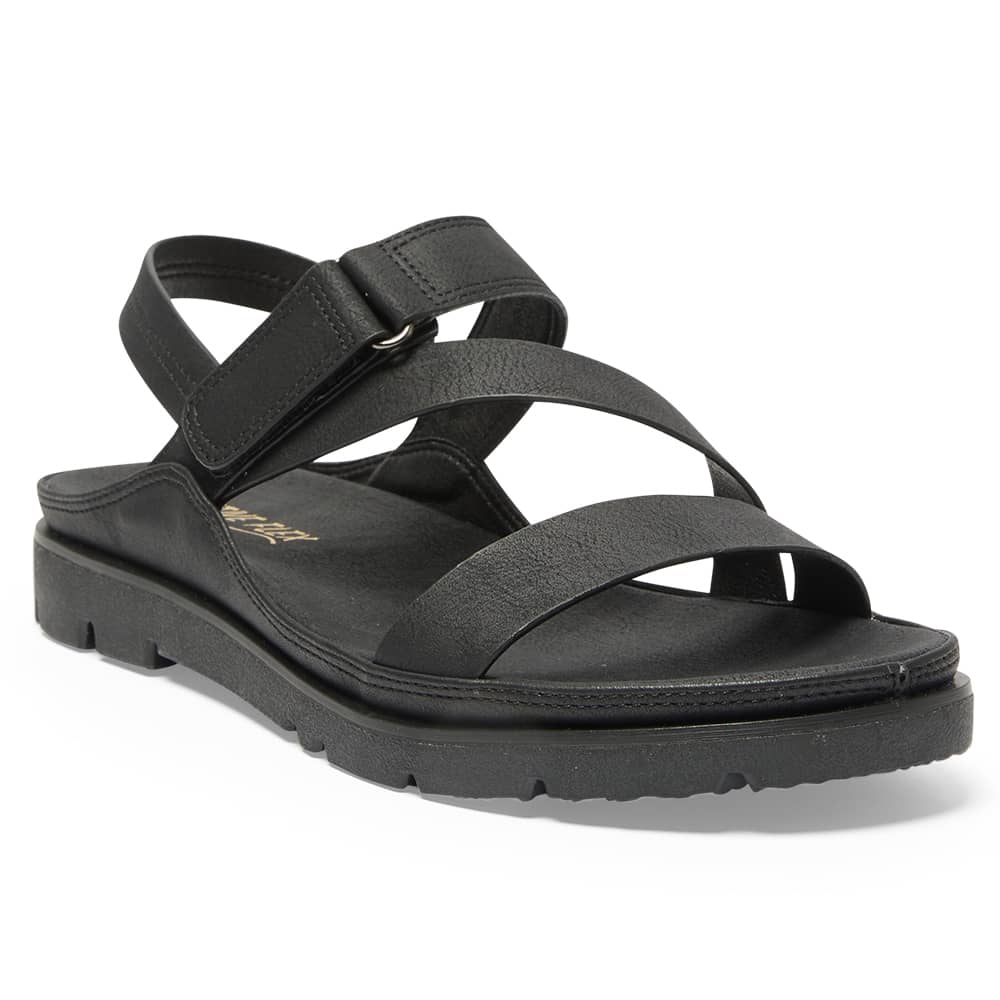 Egypt Sandal in Black On Black