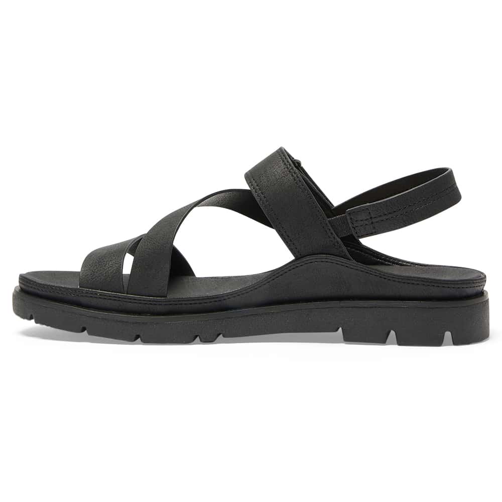 Egypt Sandal in Black On Black