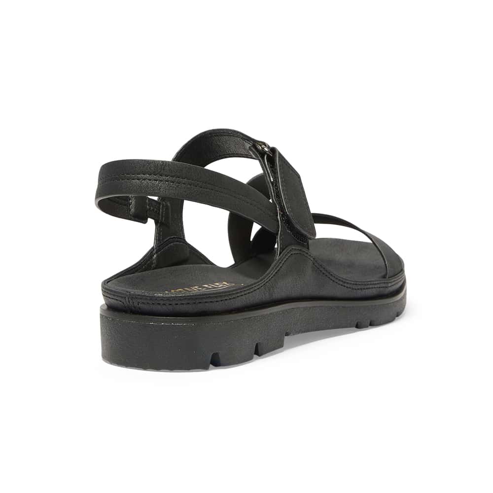 Egypt Sandal in Black On Black