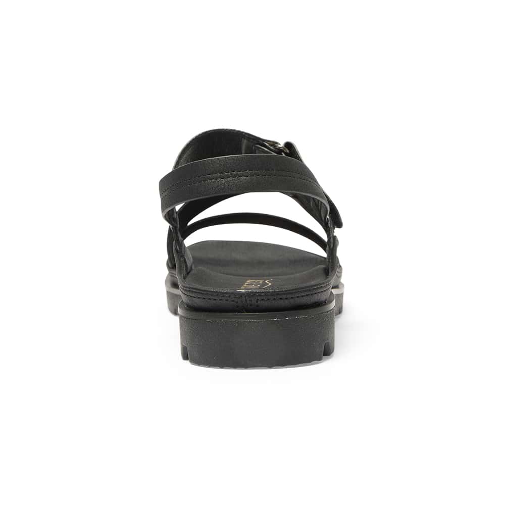 Egypt Sandal in Black On Black