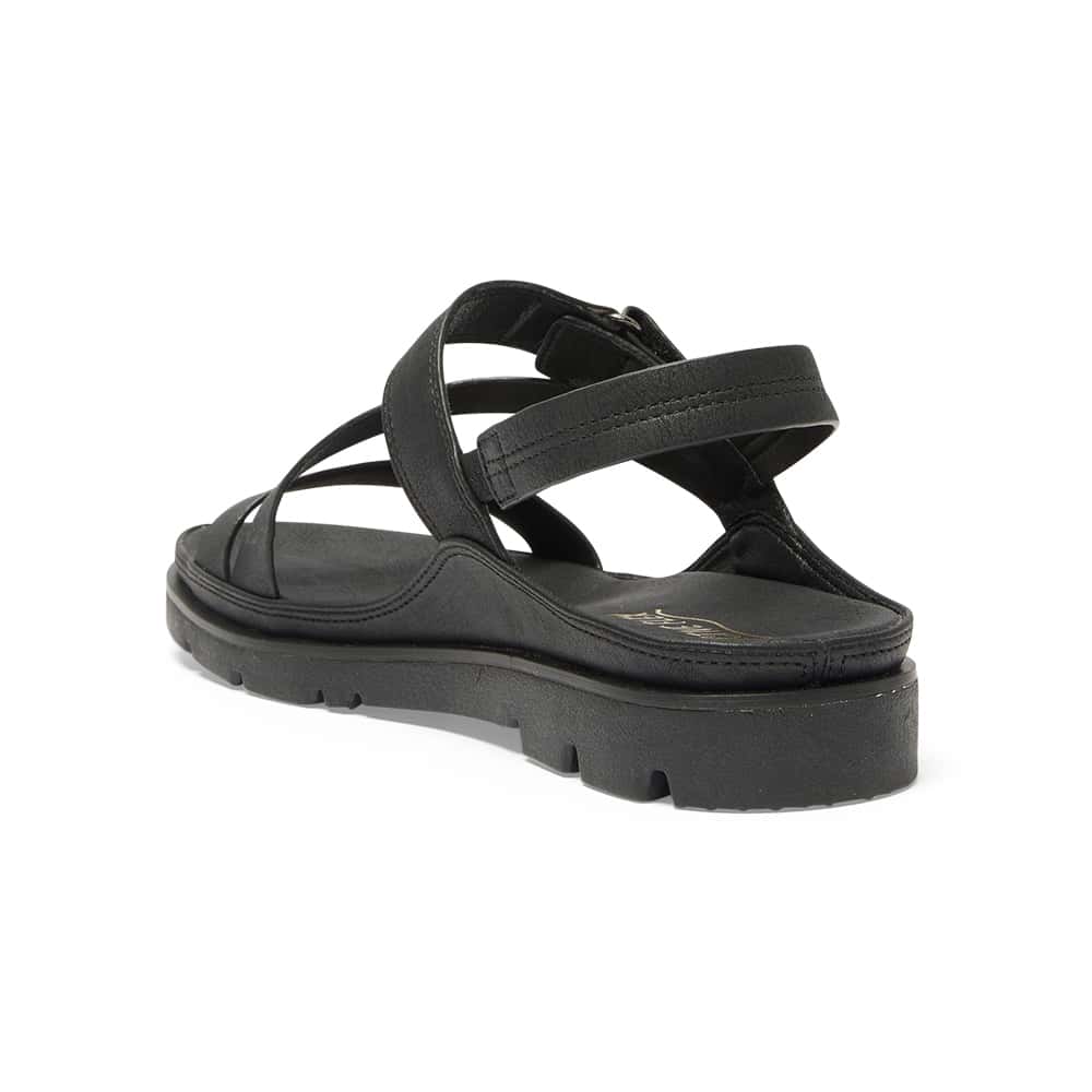 Egypt Sandal in Black On Black