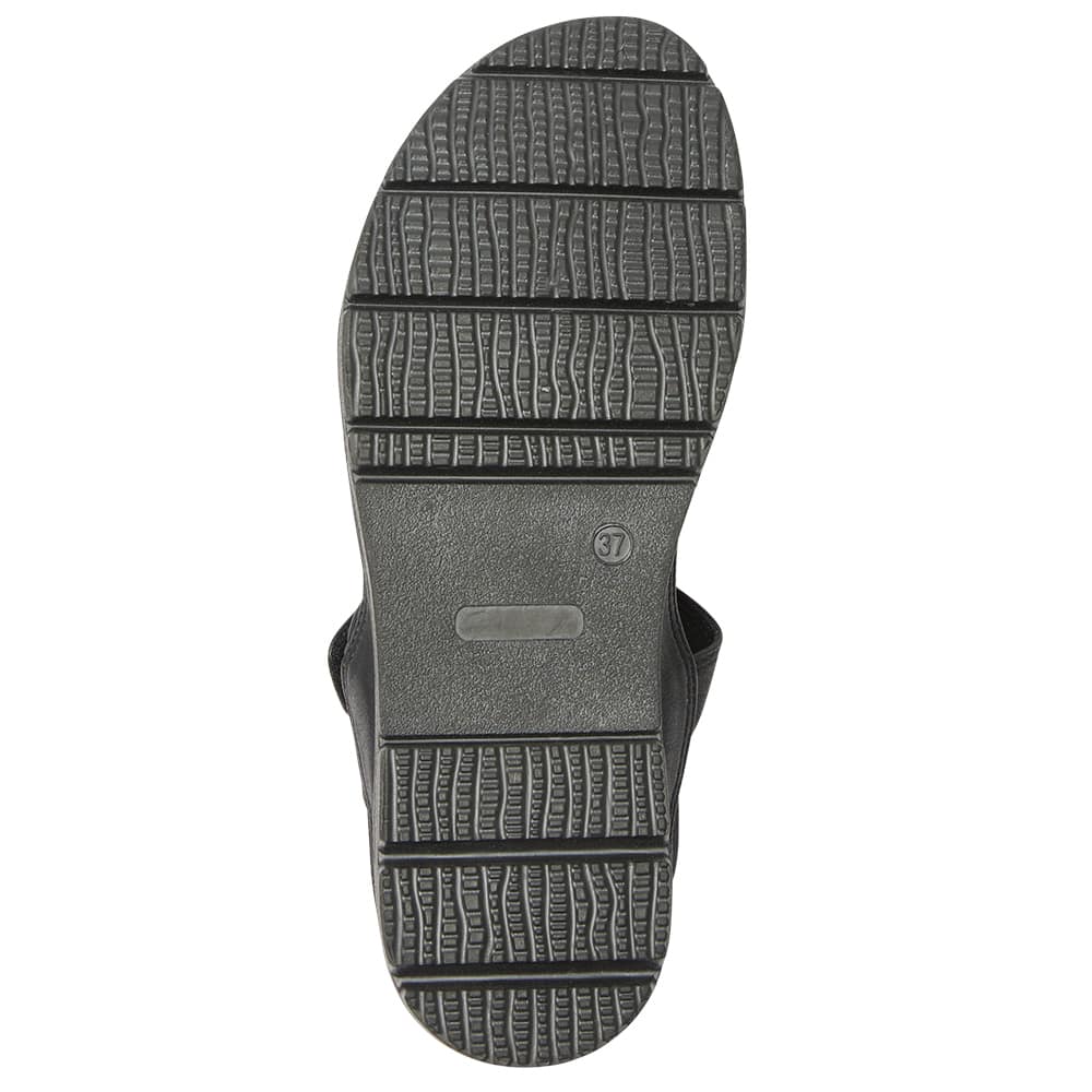 Egypt Sandal in Black On Black