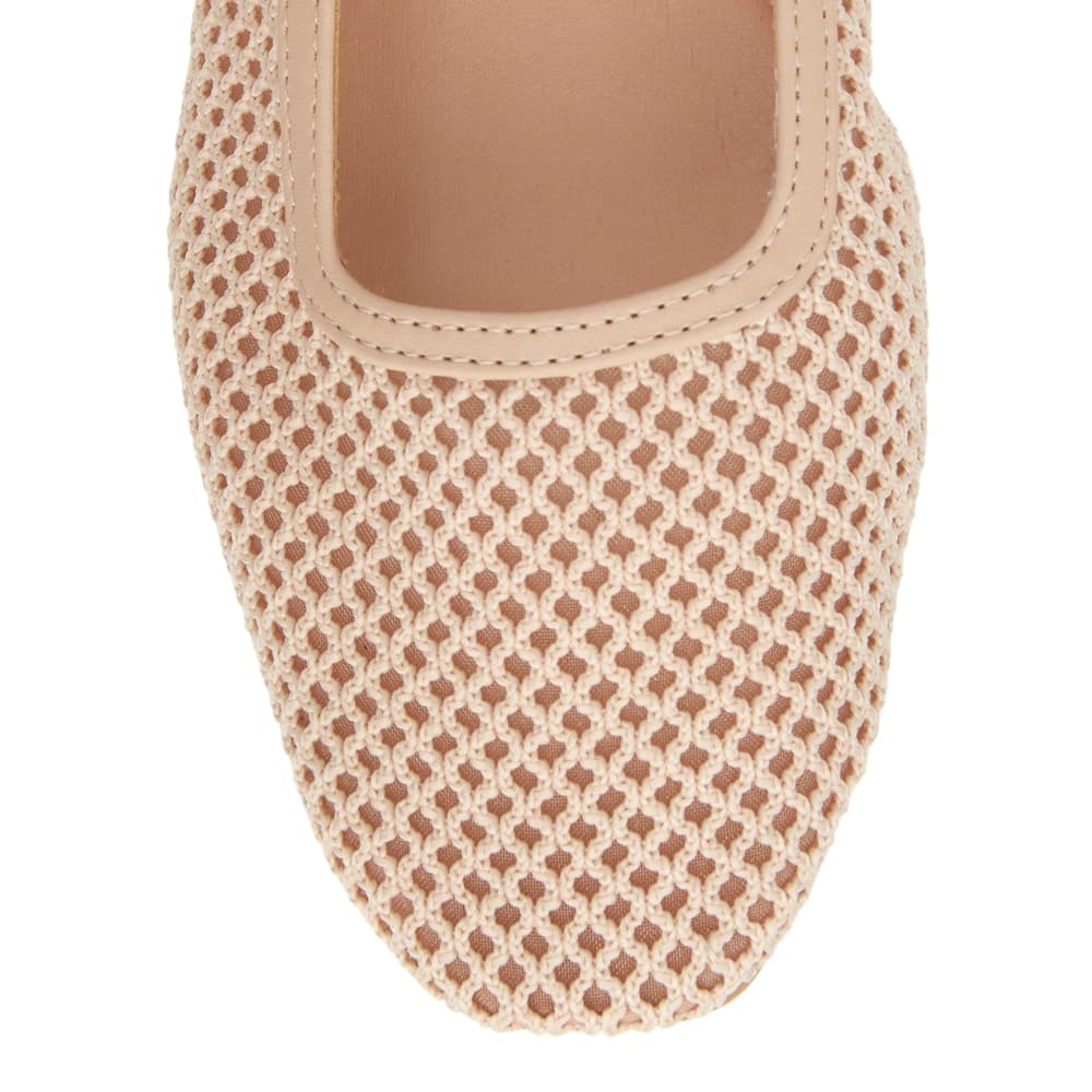 Jax Ballet Flat in Beige Mesh