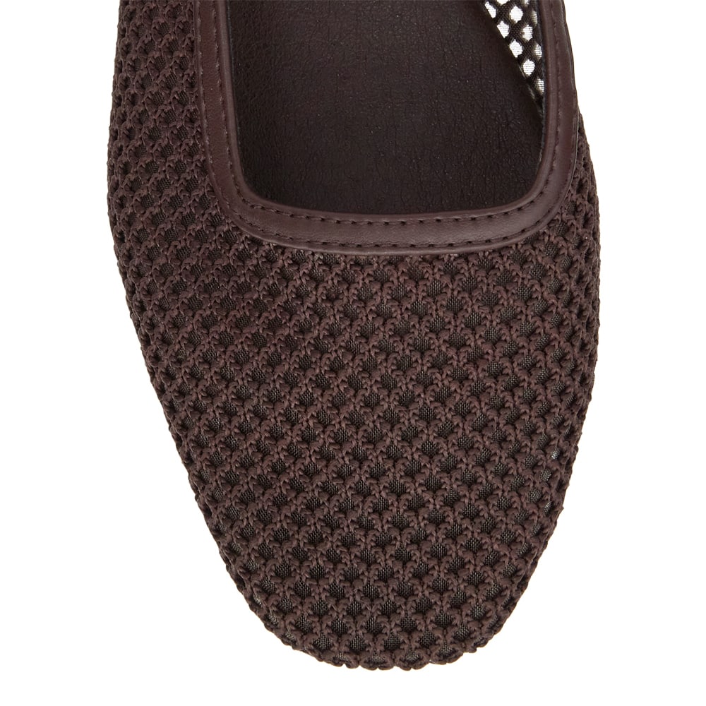 Jax Ballet Flat in Chocolate  Mesh