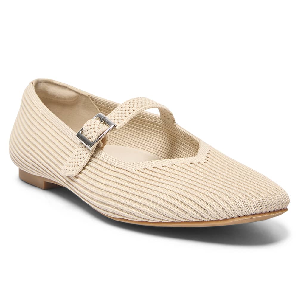 Jazz Ballet Flat in Beige Knit