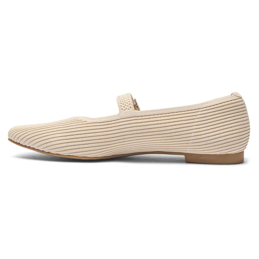 Jazz Ballet Flat in Beige Knit