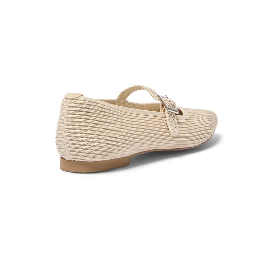 Jazz Ballet Flat in Beige Knit