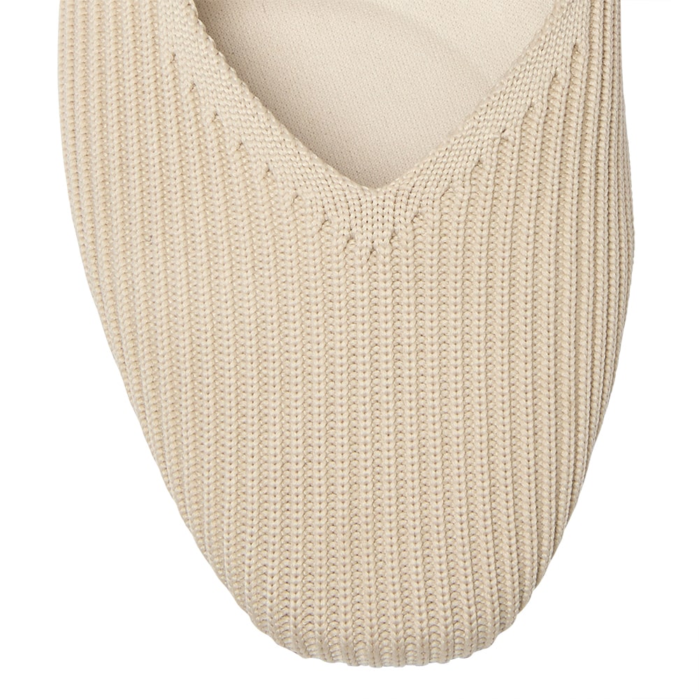 Jazz Ballet Flat in Beige Knit