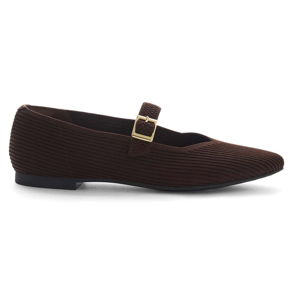 Jazz Ballet Flat in Chocolate Knit