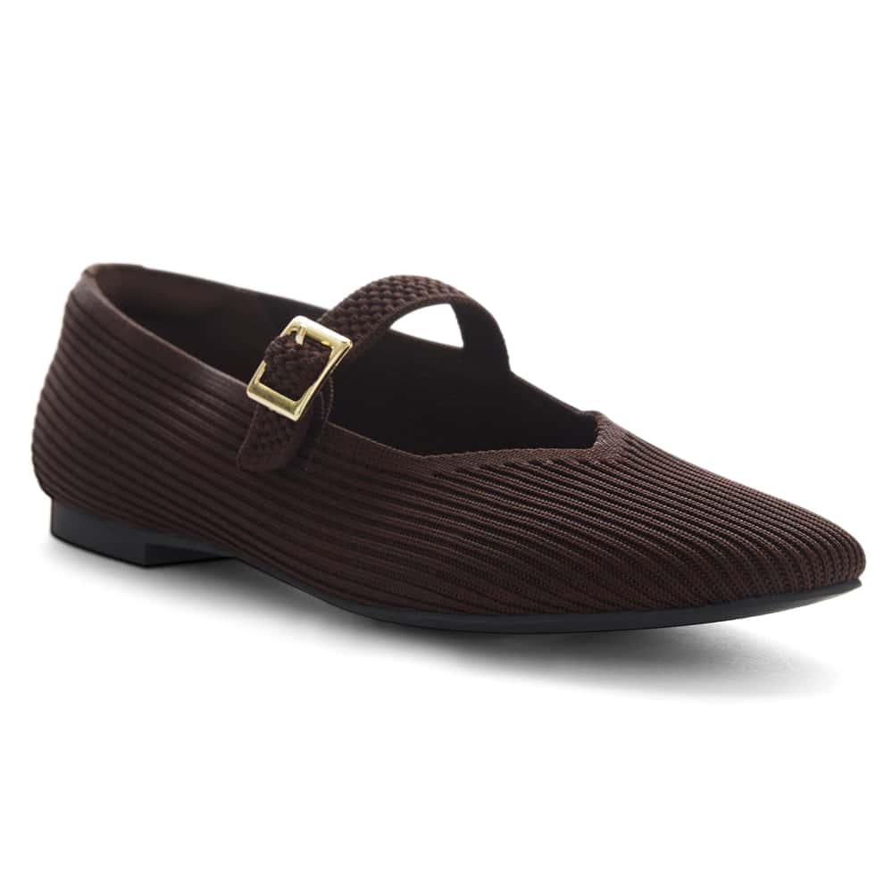 Jazz Ballet Flat in Chocolate Knit