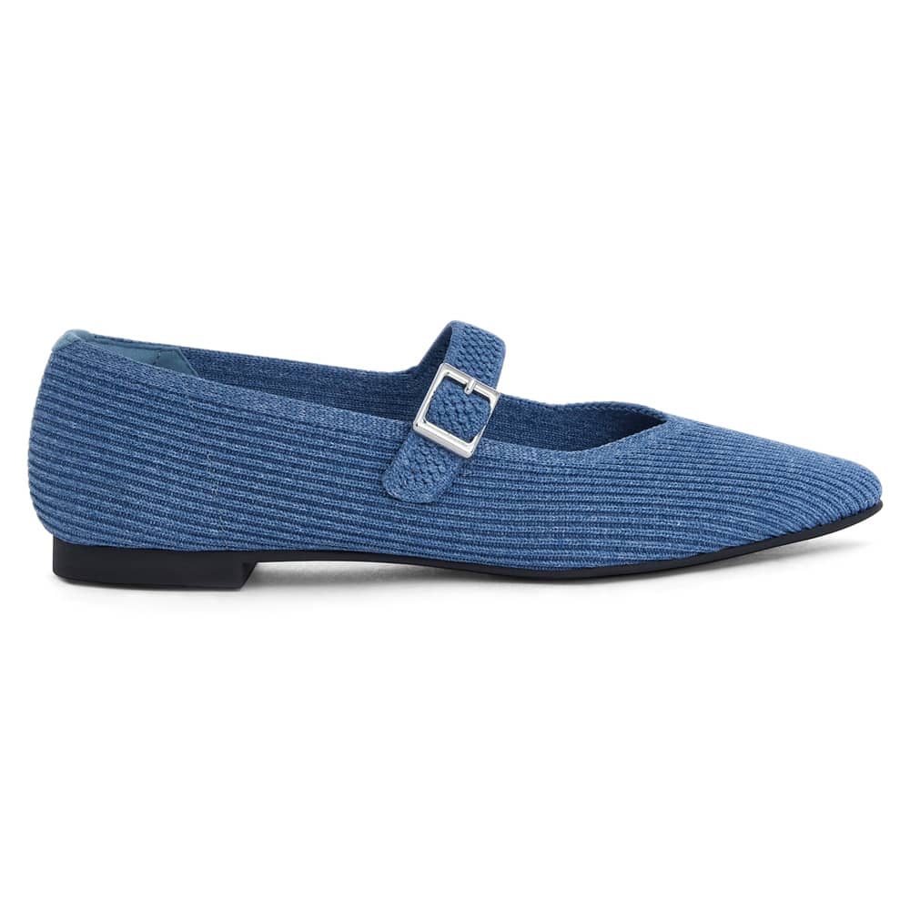 Jazz Ballet Flat in Denim Knit