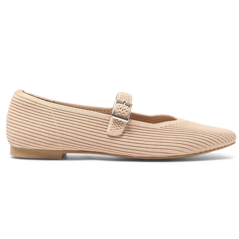 Jazz Ballet Flat in Taupe Knit