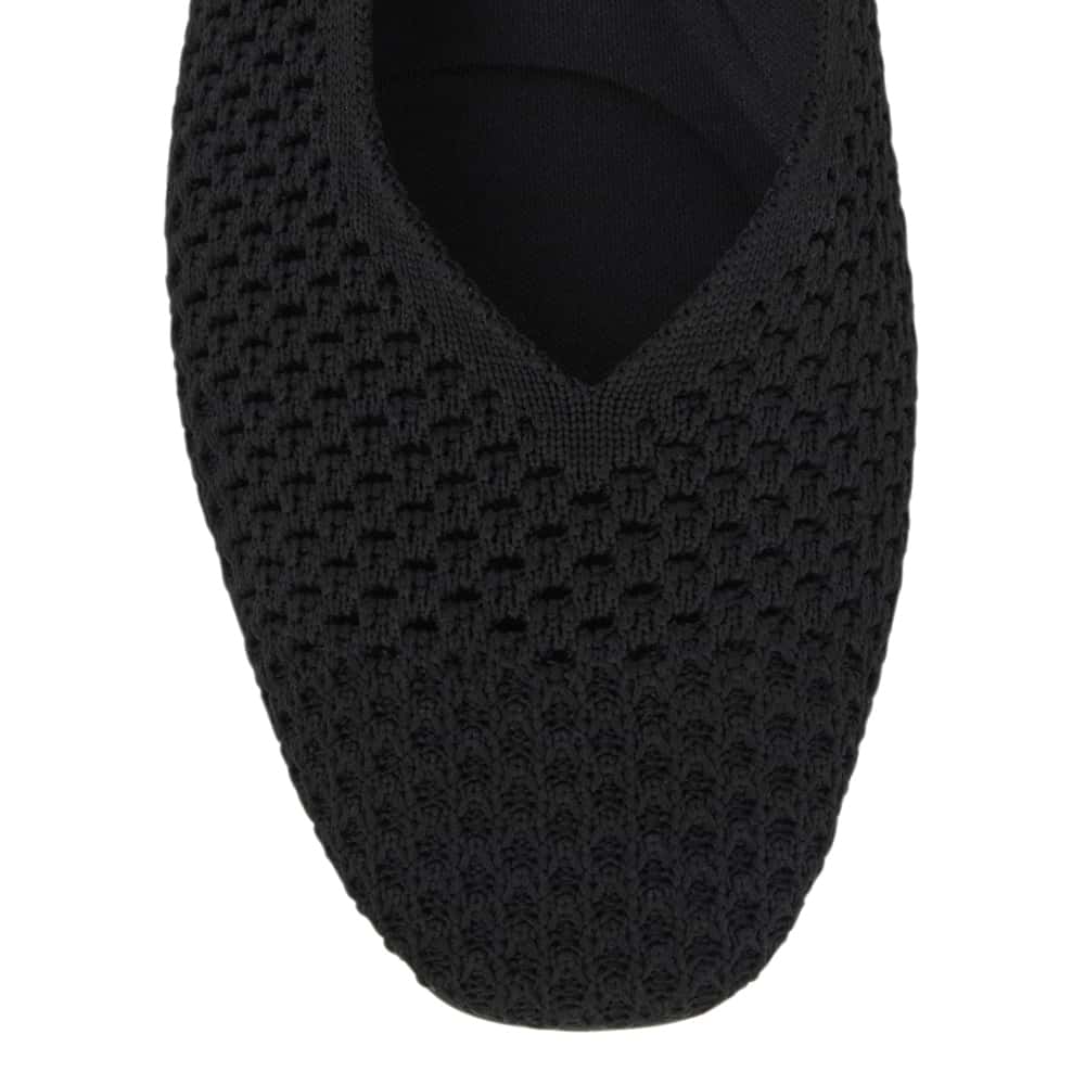Jiffy Ballet Flat in Black Fabric