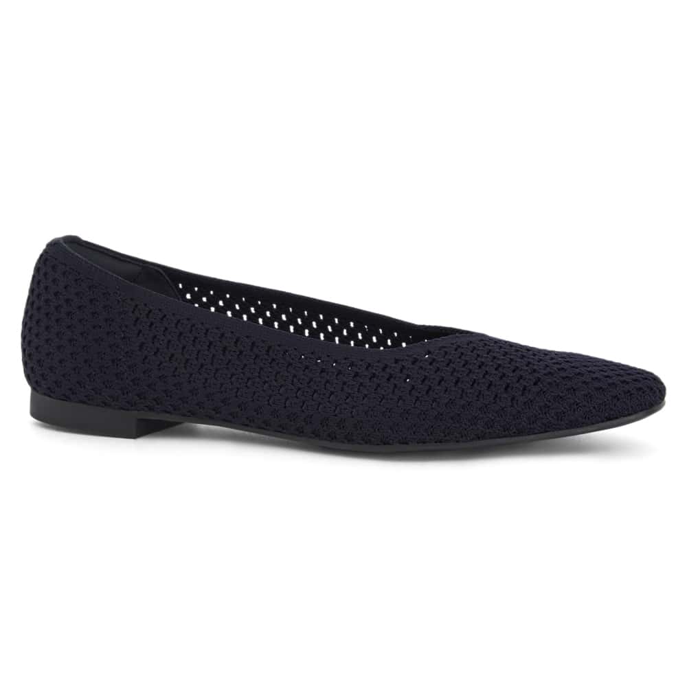 Jiffy Ballet Flat in Navy Fabric