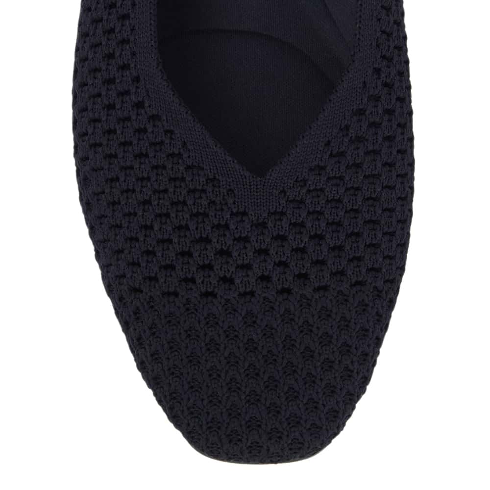Jiffy Ballet Flat in Navy Fabric