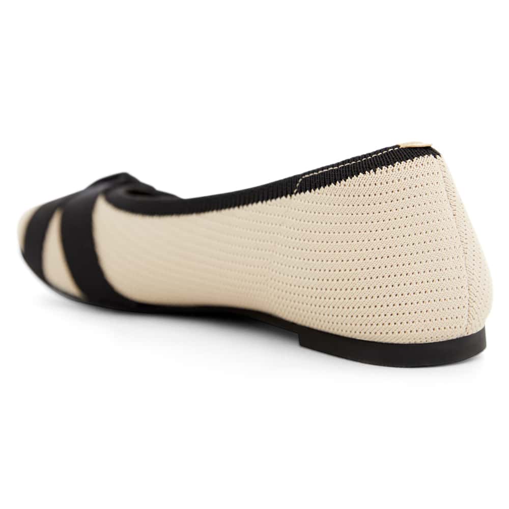 Kayley Ballet Flat in Beige/black
