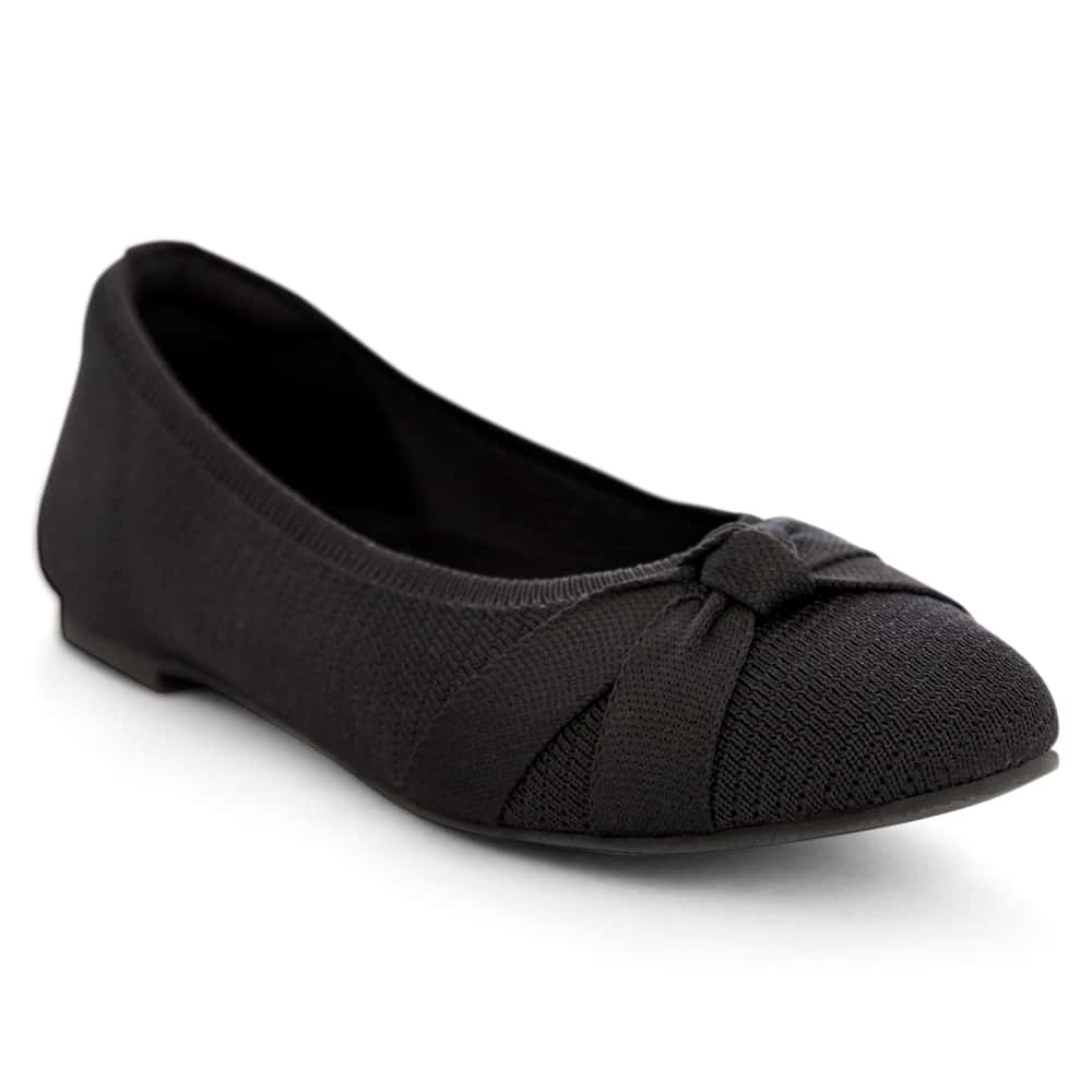Kayley Ballet Flat in Black/black
