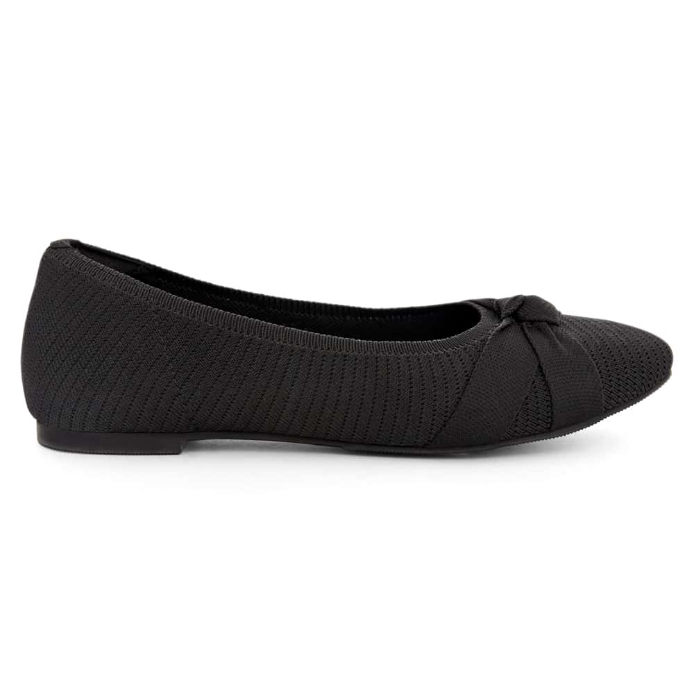 Kayley Ballet Flat in Black/black
