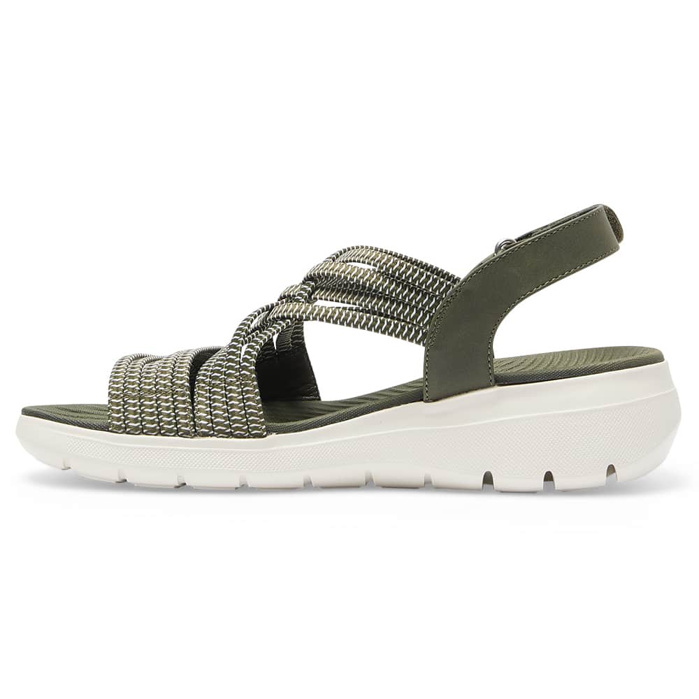 Luna Sandal in Khaki Multi
