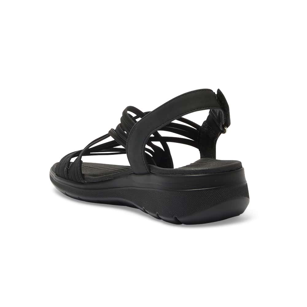 Luna Sandal in Black On Black