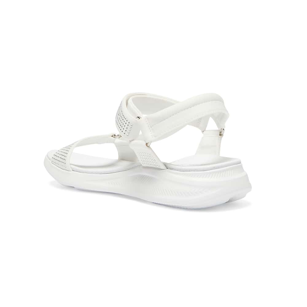 Naples Sandal in White Diamante