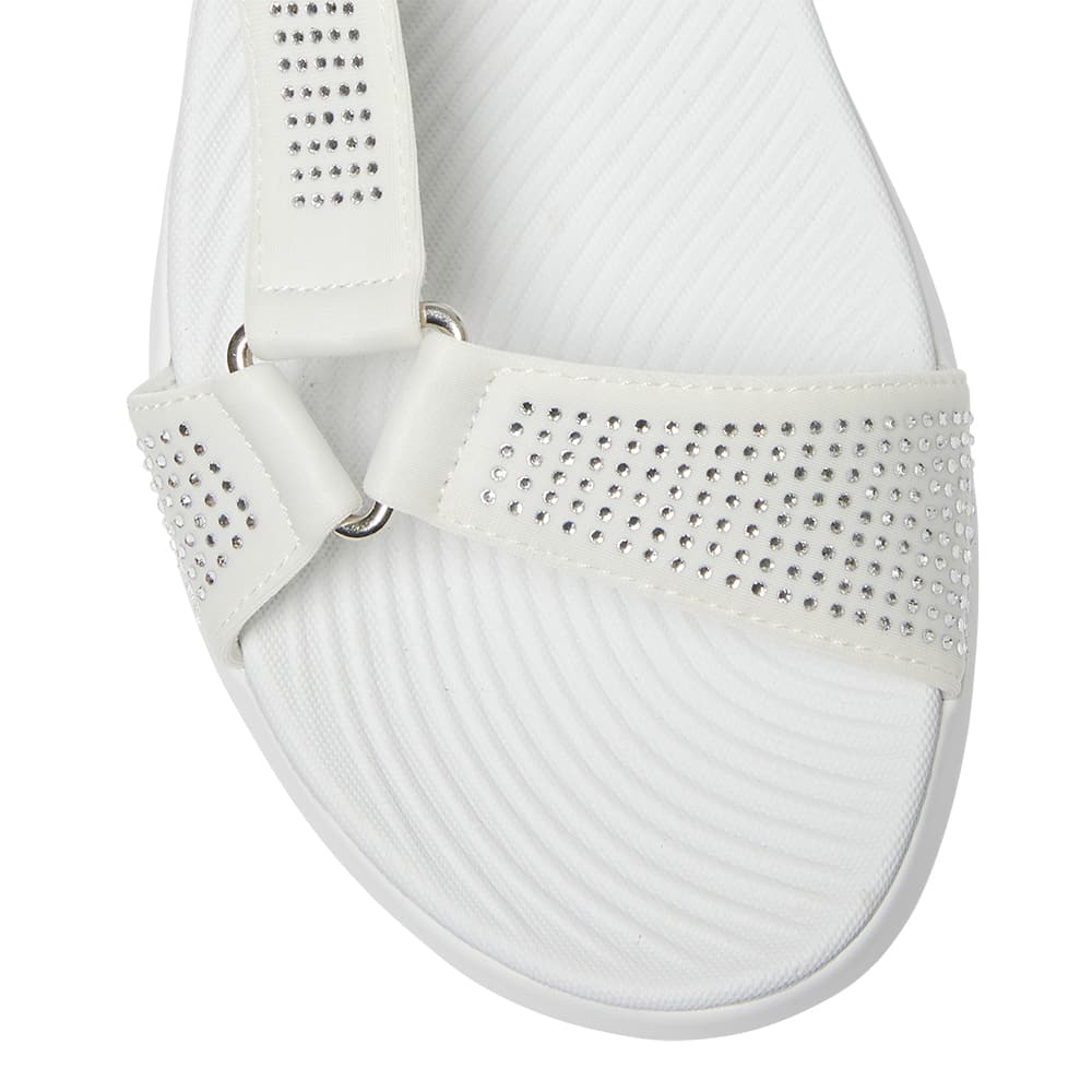 Naples Sandal in White Diamante