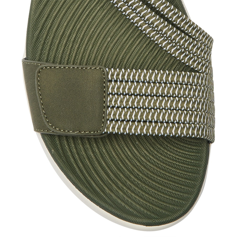 Neon Sandal in Khaki Multi