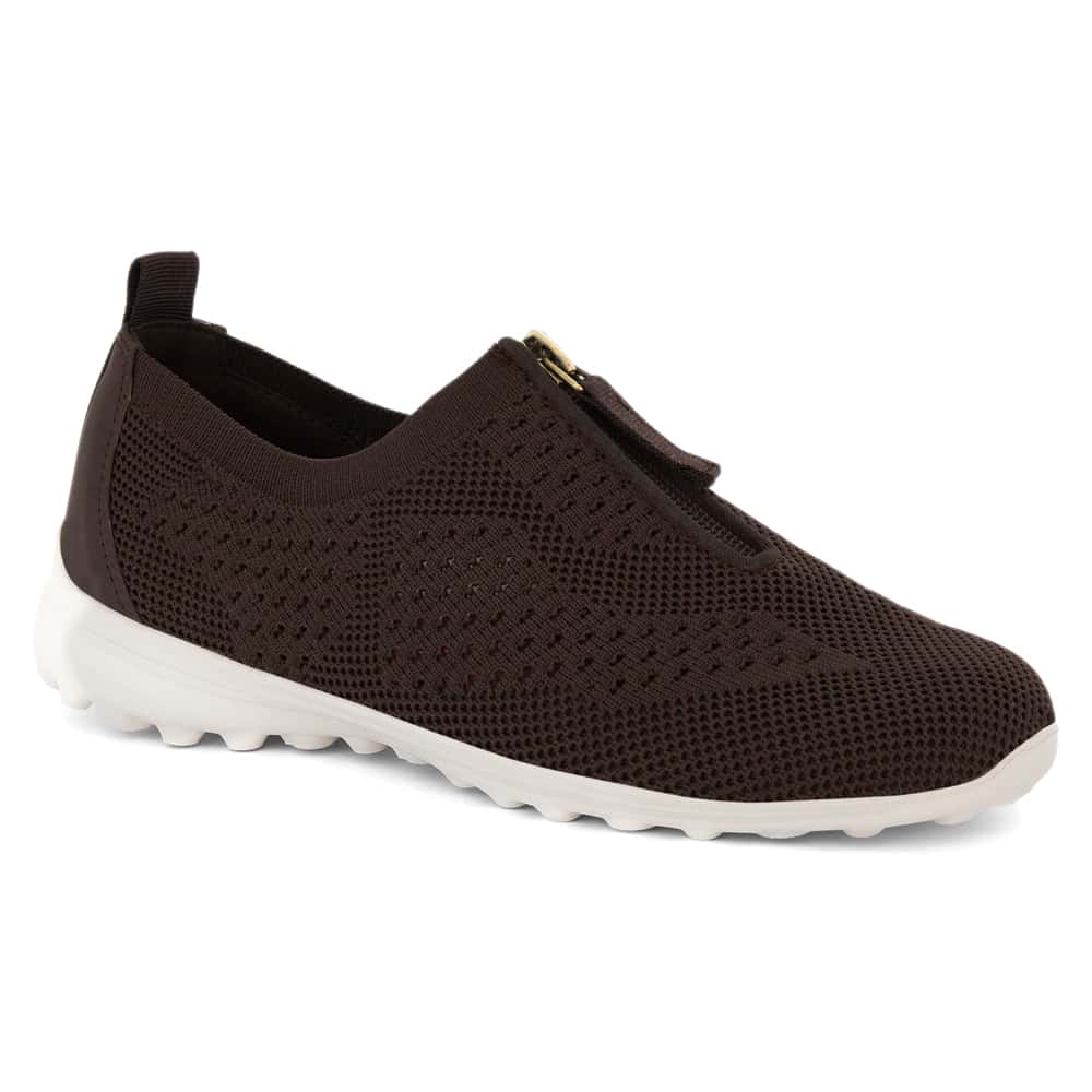 Oberon Sneaker in Chocolate Stretch