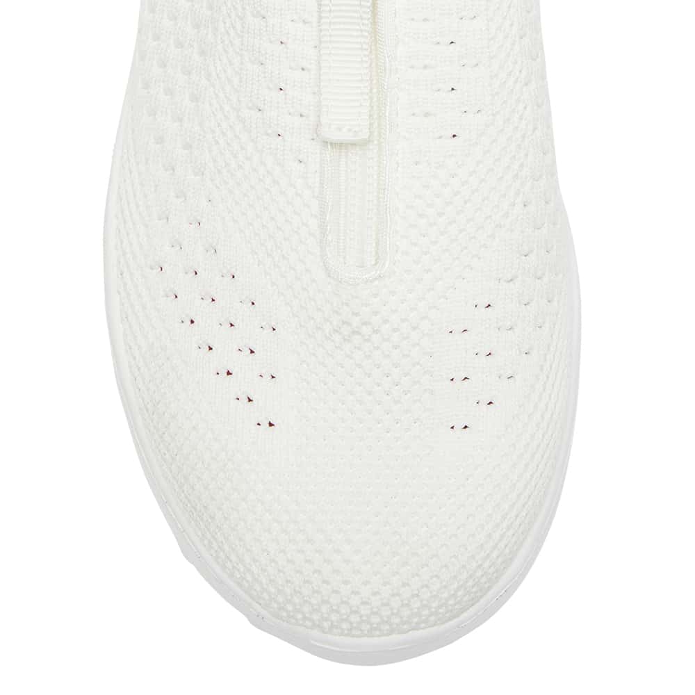 Oberon Sneaker in White Stretch