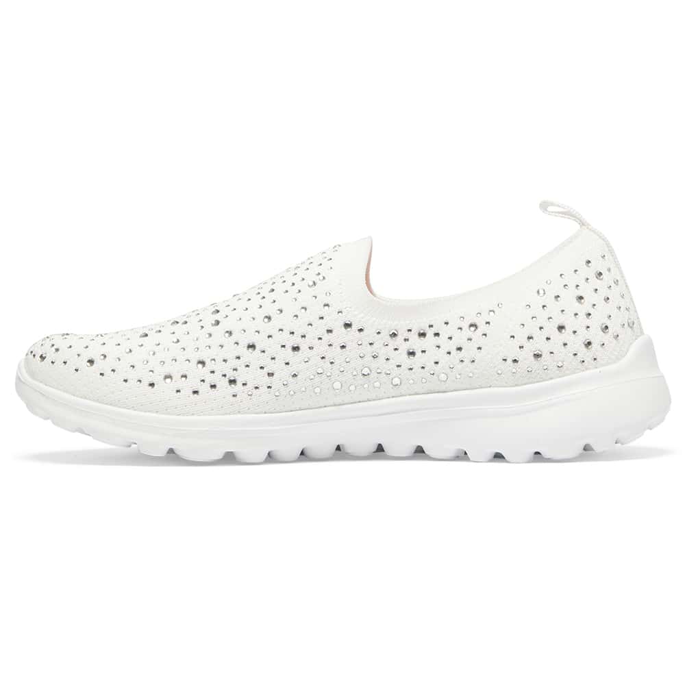 Parlour Sneaker in White Diamante