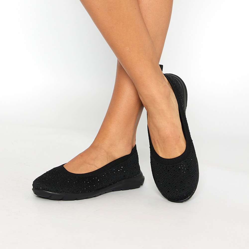 Patrice Sneaker in Black Diamante
