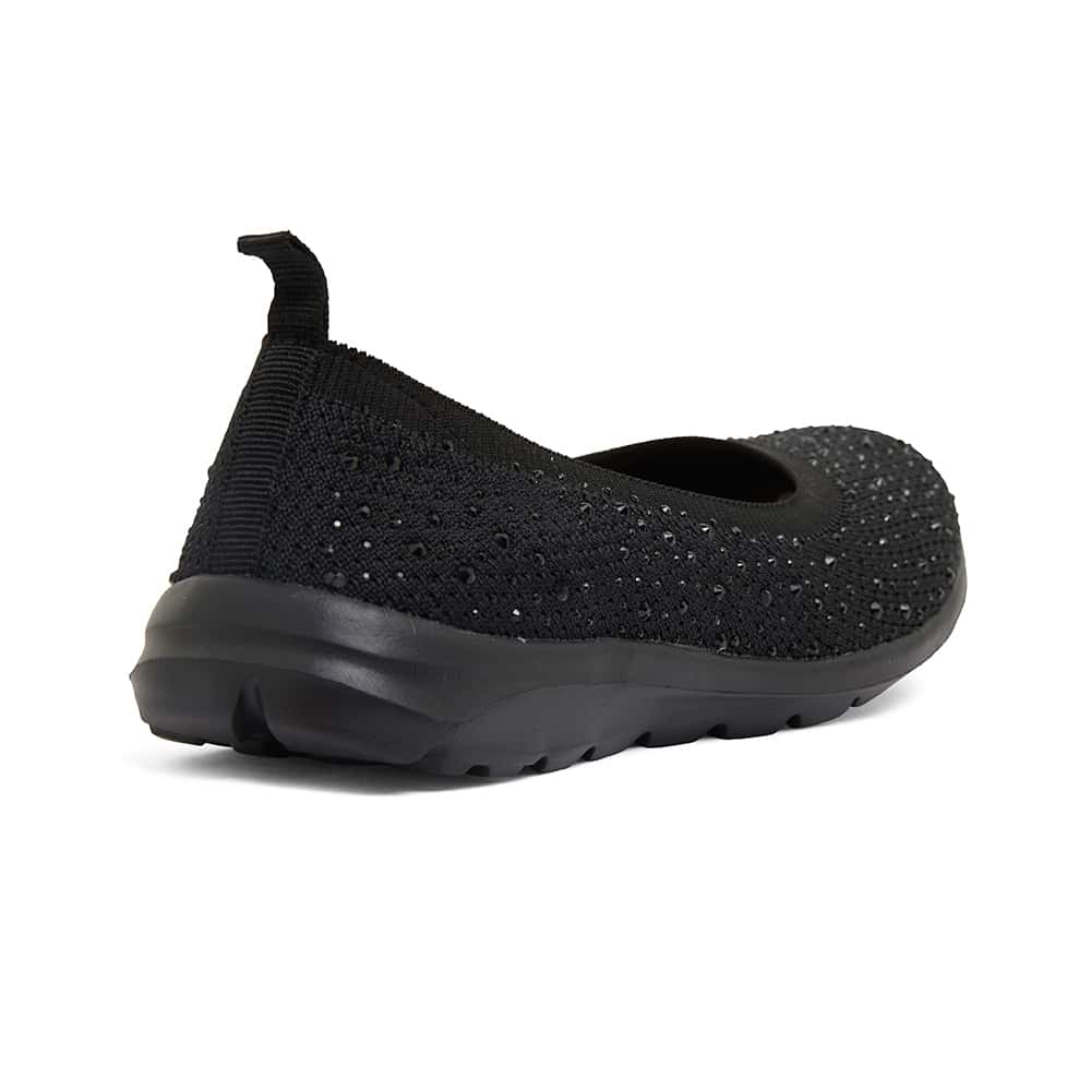 Patrice Sneaker in Black Diamante