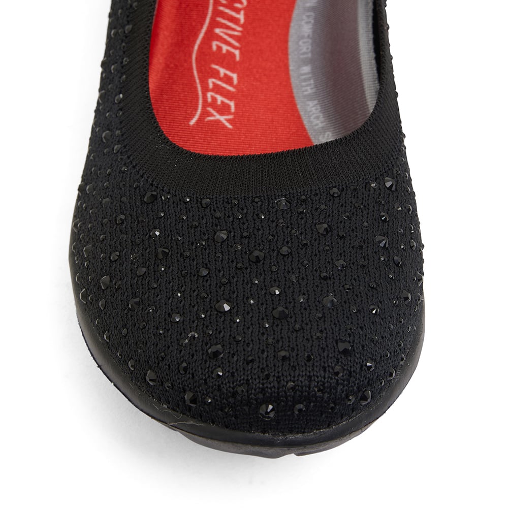 Patrice Sneaker in Black Diamante