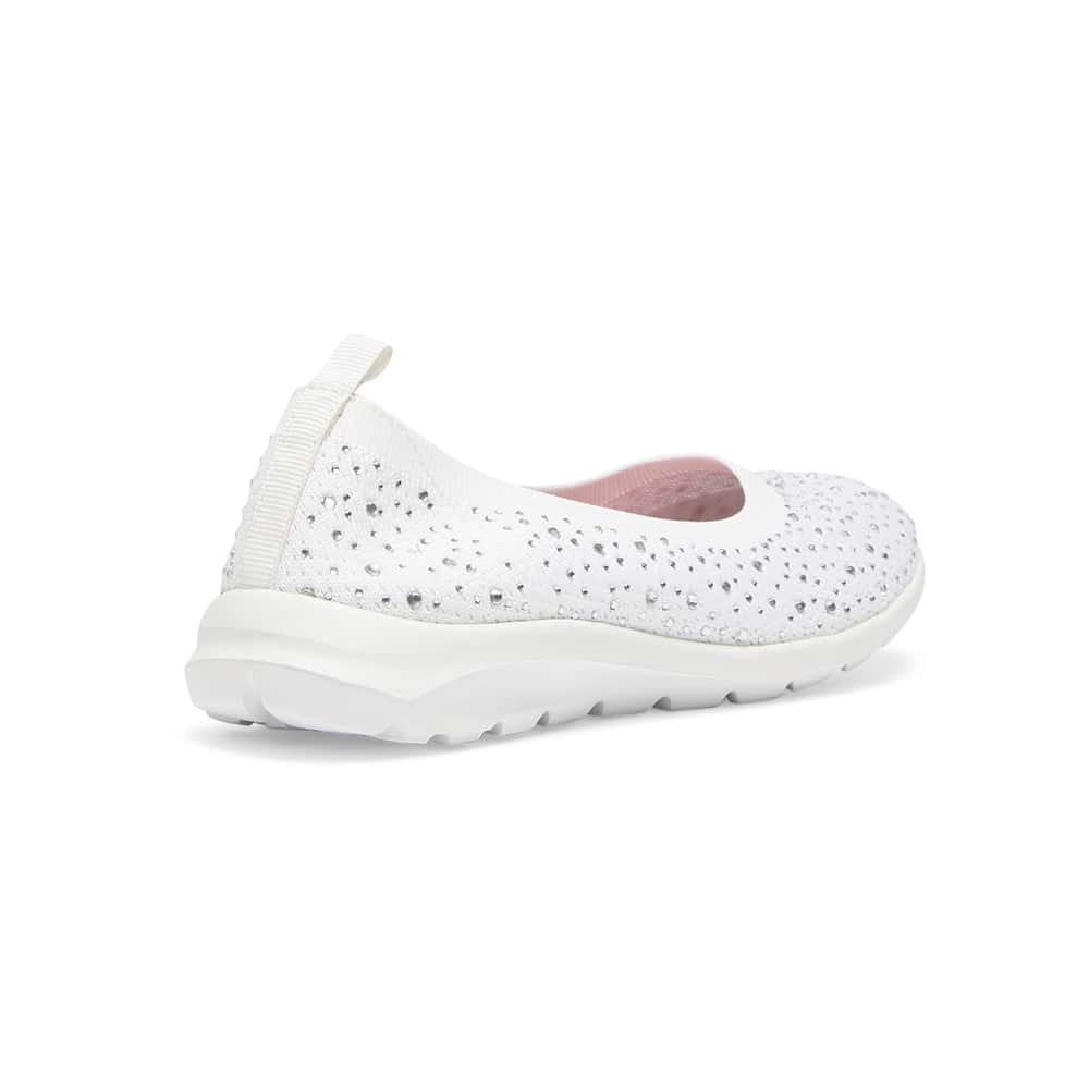 Patrice Sneaker in White Diamante
