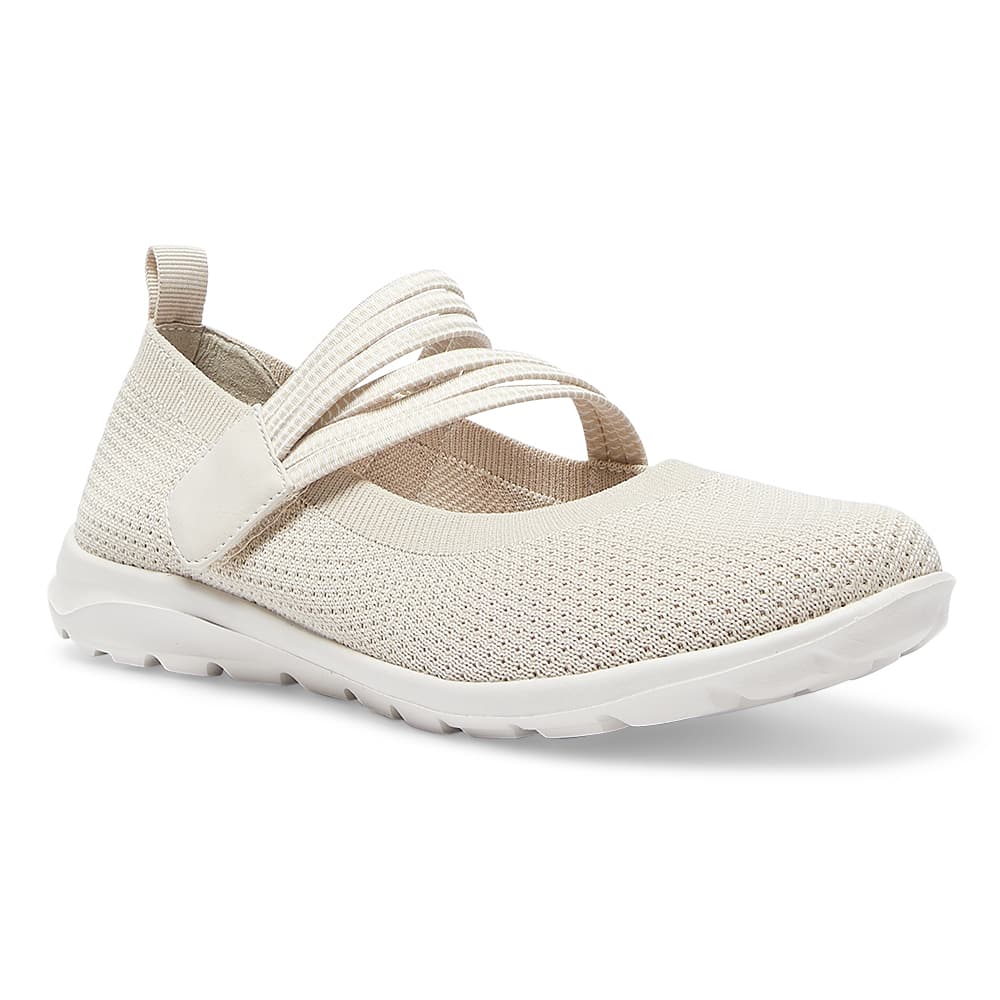 Patsy Ballet Flat in Beige Stretch
