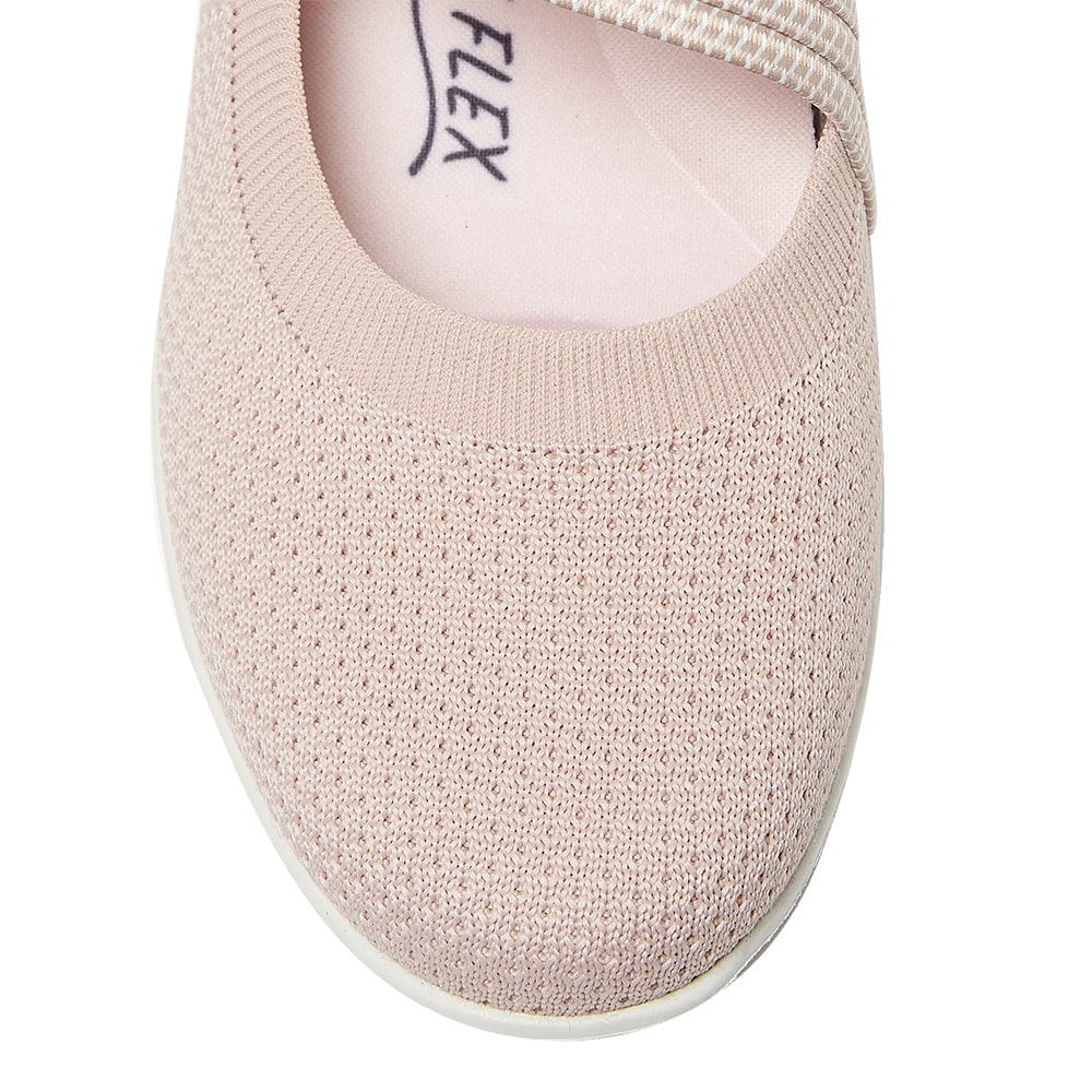 Patsy Ballet Flat in Blush Stretch